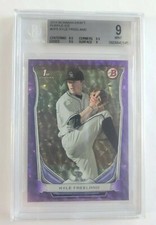 Kyle Freeland 2014 1st Bowman Chrome Draft Purple Ice Refractors #16/99 RC BGS 9