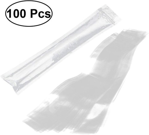 100X Summer Snack Disposable Ice Popsicle Mold Bags Freezer Tube With Zip Seals - Picture 6 of 16