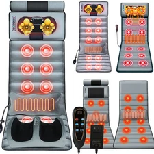 6 Styel Full Body Heated Massage Mat Body Stretching Neck Massager Lumbar Pillow