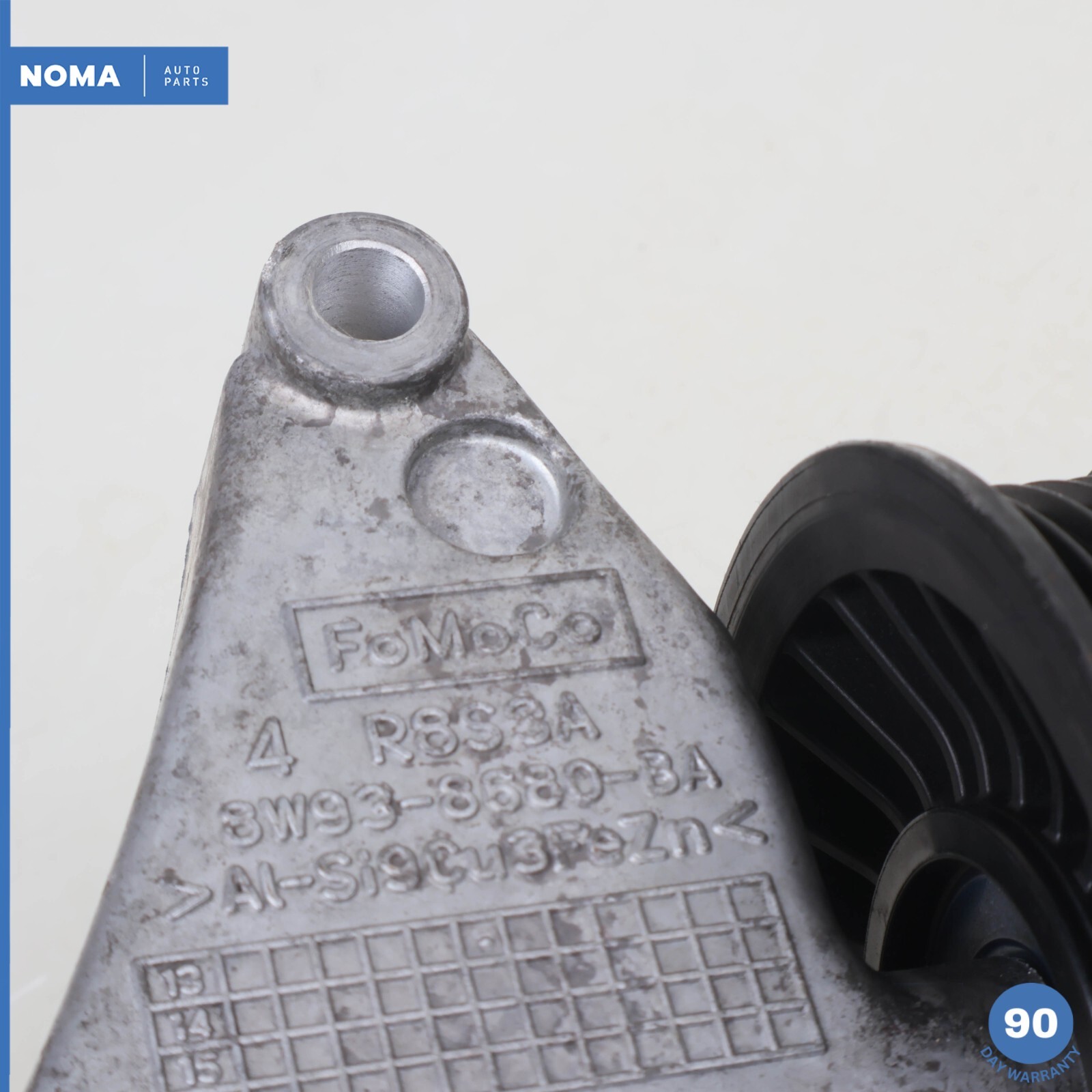 2014 Jaguar X152 F-Type Engine Lower Belt Idler Pulley Bracket w/ Pulley OEM 68k