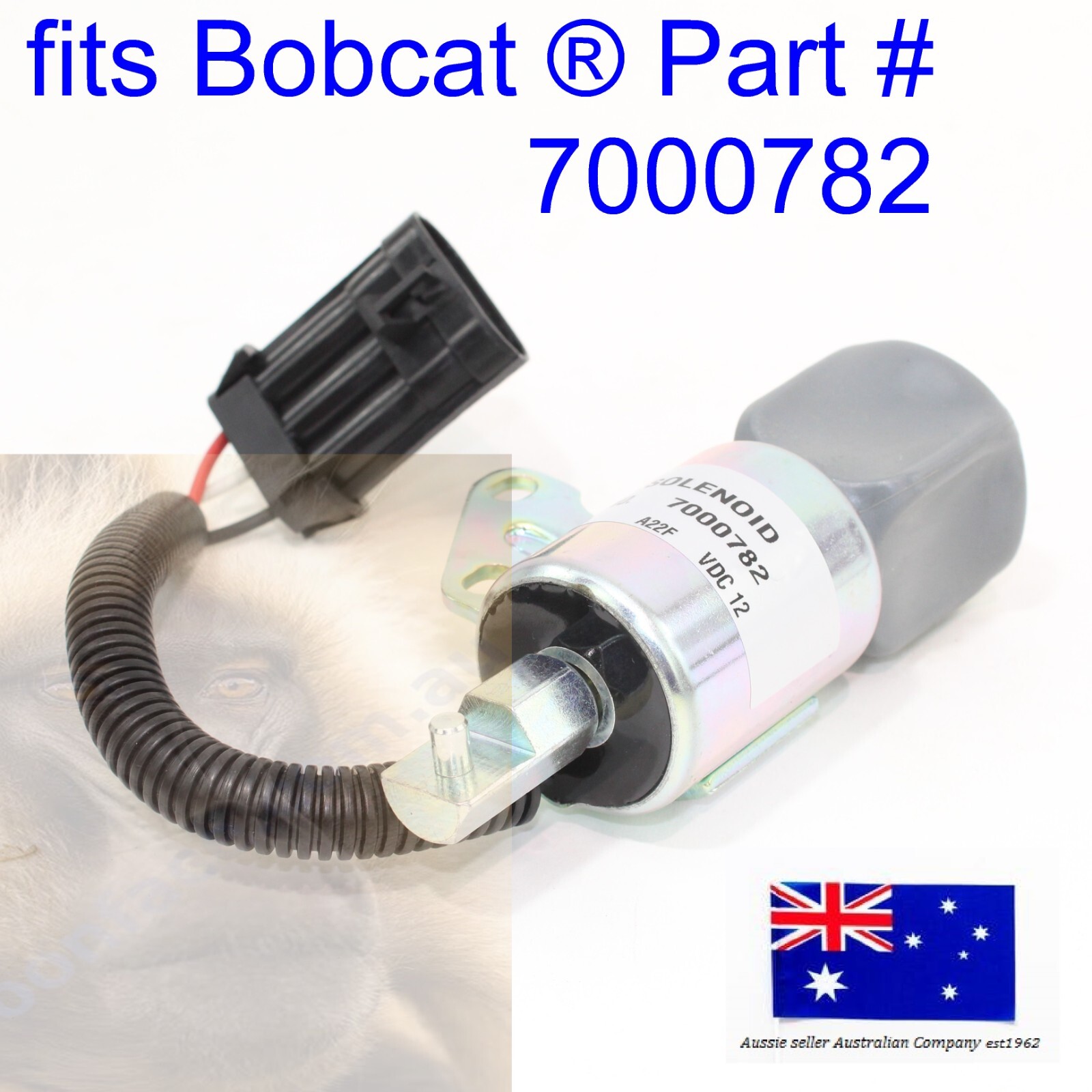 fits Bobcat Fuel Shut Off Solenoid Flame Out Stop 7000782 E08 E10 E10Z