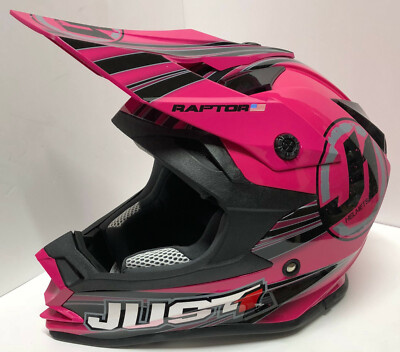 Just1 J32 Raptor Helmet Pink XL 908417 MX Motocross ATV UTV Offroad  Dirtbike NEW