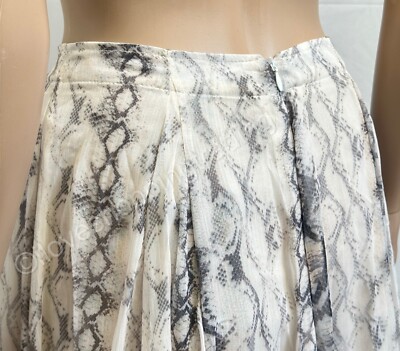 Massimo Dutti【NEW】Printed midi skirt with fabric detail MASSIMO DUTTI ASYMMETRIC FLOWING SNAKESKIN PRINT MIDI MAXI