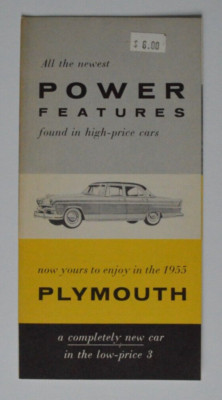 PLYMOUTH Power features 1955 dealer brochure - English