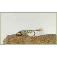 Goldhead Hares Ear Nymph, 12 Pack FULL FLASH BACK Mixed 10/12, For Fly Fishing