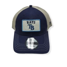 New Era Tampa Bay Rays 9Forty Trucker B1 Mesh Adjustable Snapback Hat Cap