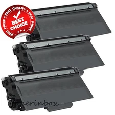 3pk TN750 TN-750 Toner Cartridge For Brother HL-5440D HL-5470DW HL-6180DW