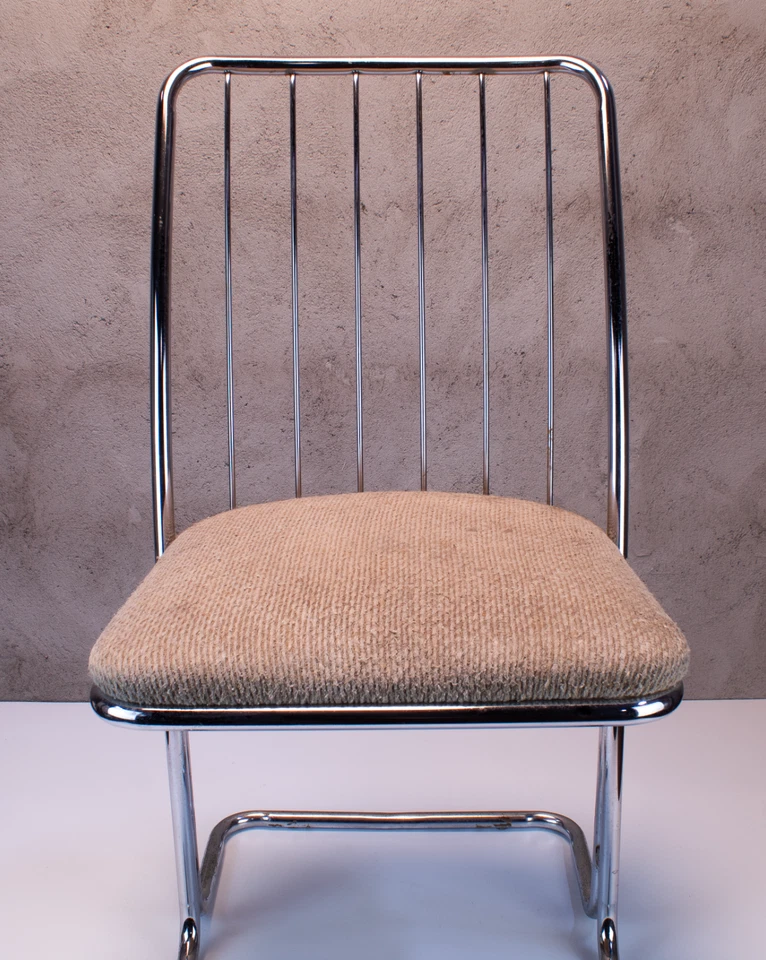 Silla de comedor vintage MCM Daystrom voladiza cromada Foto 2 de 4