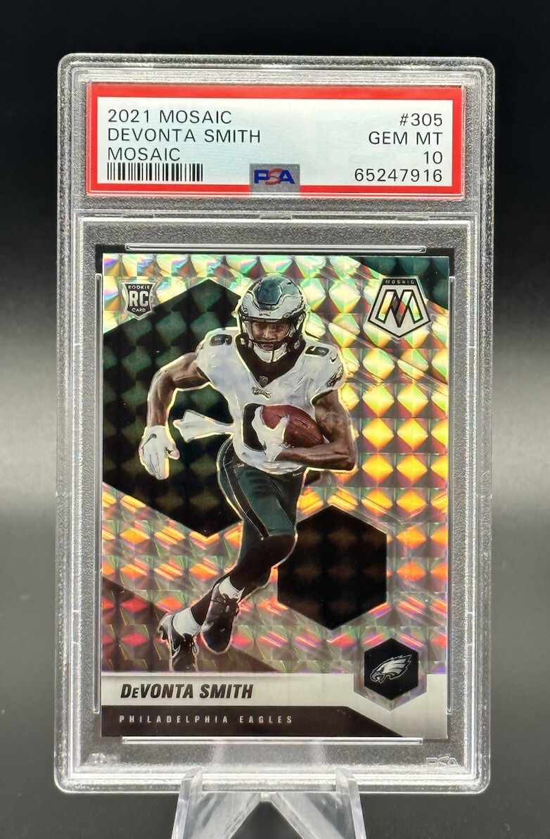2021 Mosaic #305 DeVONTA SMITH Rookie Silver Mosaic Prizm 🔥 PSA 10 🔥