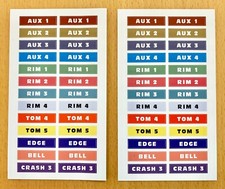 2 SETS of Roland V-Drum Accessory Cable Snake Stickers -Decal TD Label Pair Pack