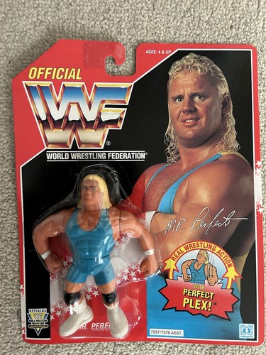 Mr Perfect WWF Hasbro 1993 Series 8 Red Card MOC H...