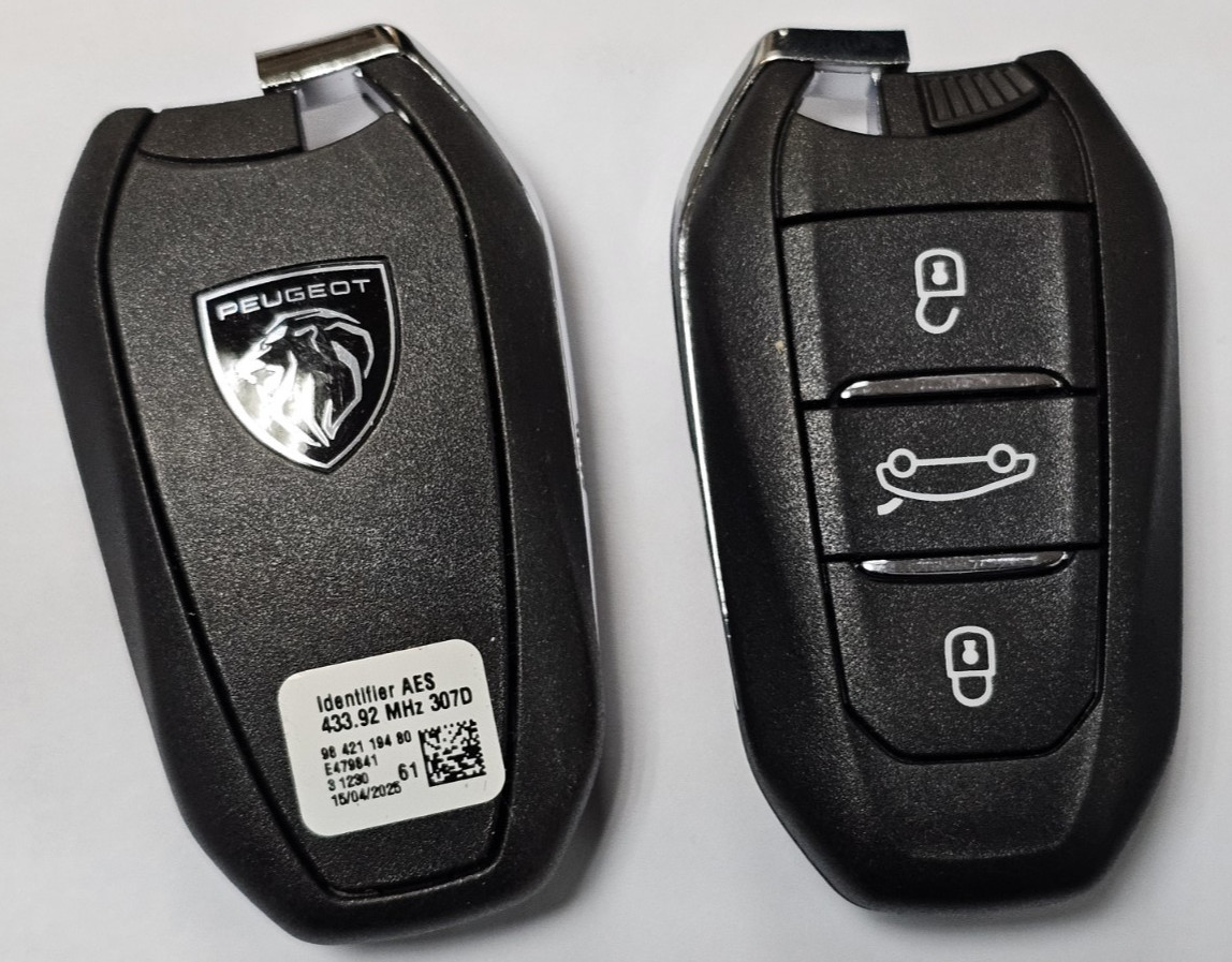 Clé télécommande keyless go d'origine pour Peugeot 208 et Citroën DS7 de 2020 à 2024