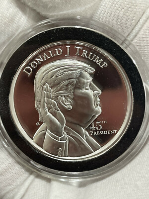 1 Oz Silver Donald Trump Victory 999 Silver Round MAGA 47th President In Capsule