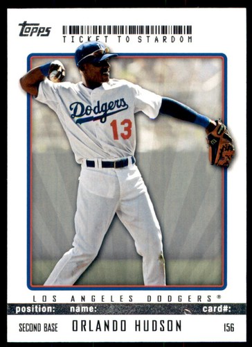 2009 Topps Baseball #156 Orlando Hudson Ticket to Stardom - Picture 1 of 2