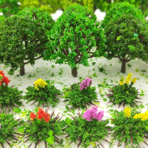 60 Pieces Model Trees 1.36-6 inch Mixed Model Tree Train Scenery Architecture... - Picture 5 of 6