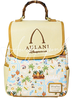 Aulani Resort Disney Parks Loungefly Bag Purse Wood Bamboo Handle