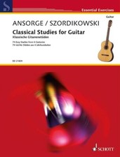 Musiknoten Noten 74 leichte klassische Etüden für Gitarre Solo