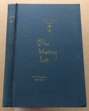 Vintage 1943 INFANTRY SCHOOL Mailing List Fort Benning Book WWII Volume XXV