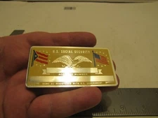 VTG NOS PERMA GRAPHICS 1 STAR/US FLAGS SOCIAL SECURITY/ID CARD BLANK H116
