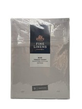 Image of Bedeck Of Belfast 600 TC Egyptian Cotton Sateen Double Flat Sheet Grey Bob