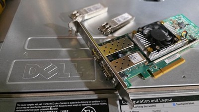 Dell Broadcom 57810S 2x10Gb SFP PCIe w Full Height Bracket & SFPs N20KJ 0N20KJ