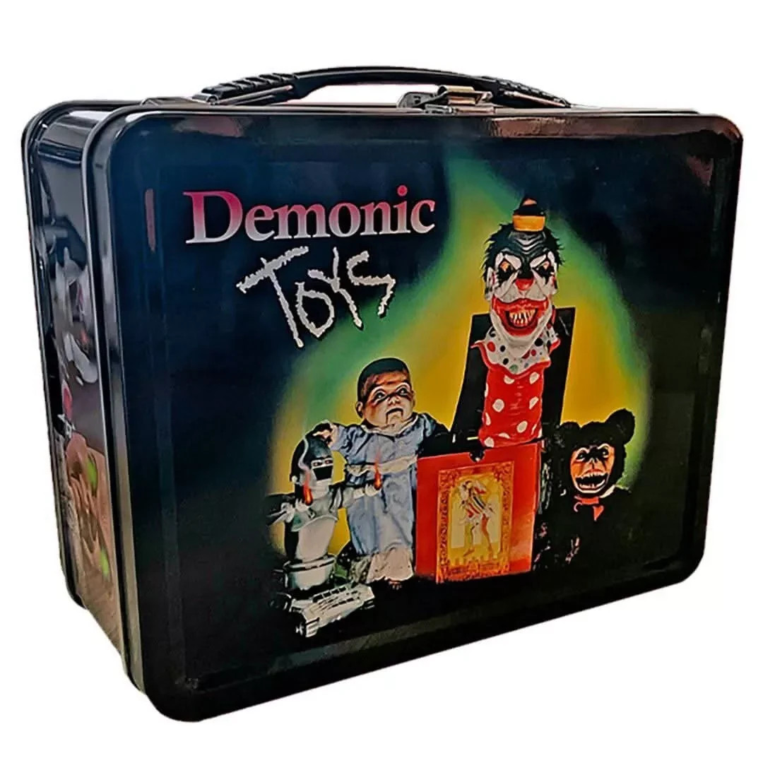 Fiambrera de metal Full Moon Studios Demonic Toys película de terror de hojalata coleccionable NUEVO