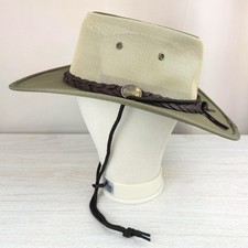 Sombrero BARMAH Caqui (M) Lona Drover UV Malla Resistente al Agua Sol Jardín Exterior