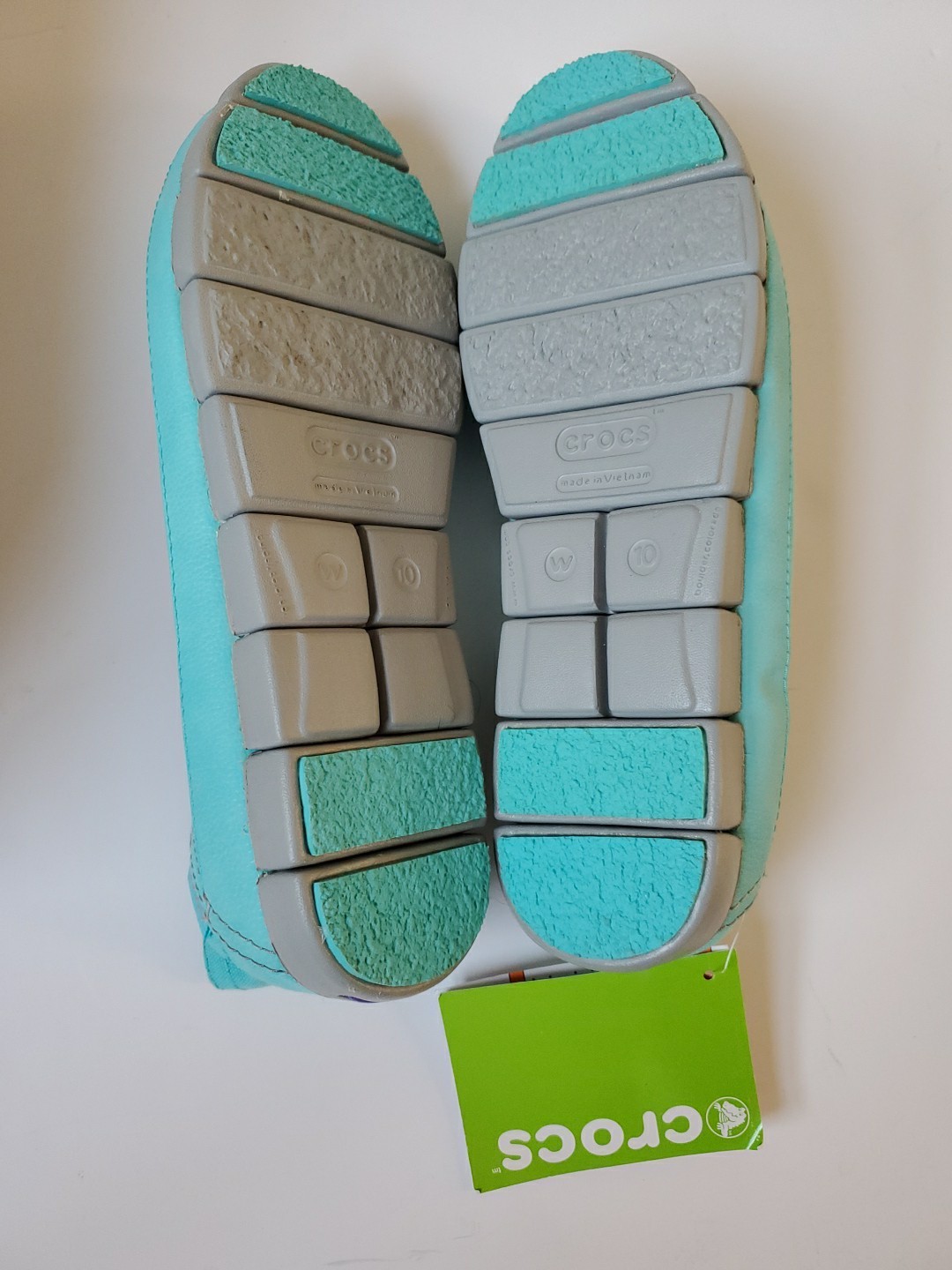 SAOLA Scarpe basse Crocs donna taglia 10 suola elasticizzata piscina grigio chiaro cruisewear