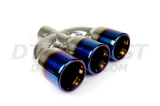 Triple Outlet Ss Blue Flame Exhaust Tip - 2.5 Inlet - Triple 3.5 Outlets Triple Outlet Ss Blue Flame Exhaust Tip - 2.5 Inlet - Triple 3.5 Outlets