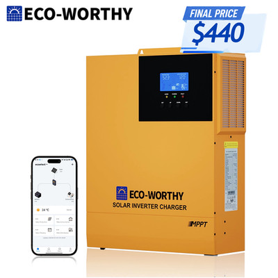 ECO-WORTHY 3500W 48V Solar hybrid Inverter MPPT 80A Controller for  Solar Kit