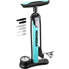 Bike Floor Pump with Gauge,Air Bicycle Pump Inflator with High Pressure 160 Psi,