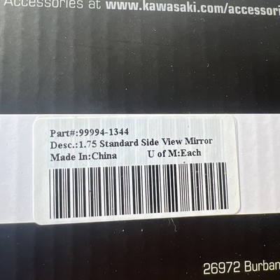 Kawasaki Sxs Side Mirror 1.75 clamps