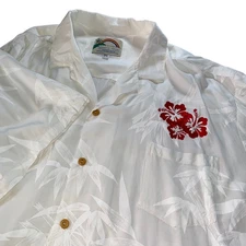 Paradise Found Hawaiian Shirt Rayon Mens 2XL Floral Hibiscus Honolulu Cruise AOP