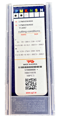 10 Stück YG SPMX090408 YG602 U Bohrklinge Hartmetalleinsätze