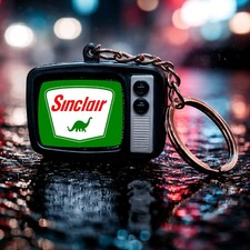 Sinclair Gas Oil Dino TV Set Keychain retro s...