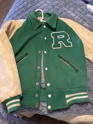 Vintage 1970s Letterman Jacket With An R
