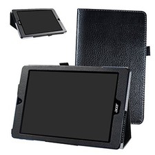 Bige for Acer Chromebook Tab 10 Case,PU Leather Folio 2-Folding Stand Black