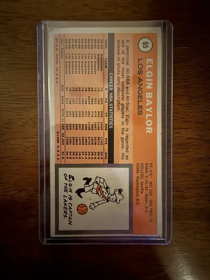 1970-71 Topps - Elgin Baylor #65 Foto 2 de 2