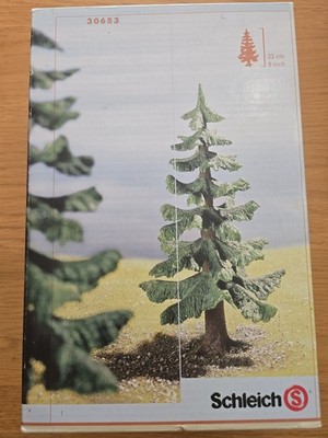 SCHLEICH WOODLAND FIR PINE TREE 2005 (RETIRED) NIB READ 30653
