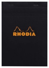 Rhodia Classic French Paper Pads Graph 6 in. x 8 1/4 in. Black 162009C 