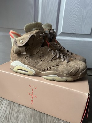 Travis Scott Air Jordan 6 British Khaki SIZE 9.5 USED