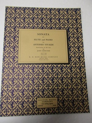 Vivaldi Sonata for Flute and Piano Sheet Music John Edmunds Bonston Music Co