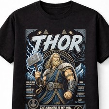 Thor Mjolnir Viking God of Thunder Norse Mythology Unisex T-Shirt