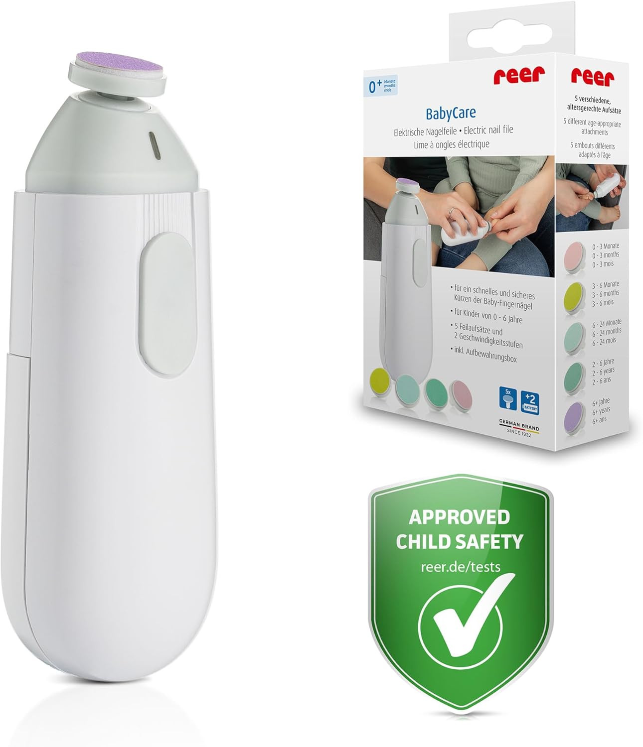 Babycare - Lima Elettrica per Unghie per Bambini, per Tutte Le Età, Set per La C
