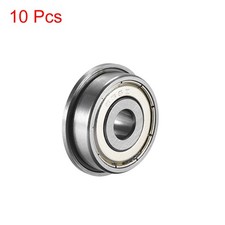 Flange Ball Bearing Shielded Chrome Steel Bearings, 10pcs