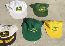 Lot Of 5 Vintage JOHN DEERE Hats Trucker SnapBack