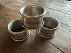 Pewter Look Napkin Rings Set of 4 "The Family Circle Never Ends" Engraved Set 4 — photo 2