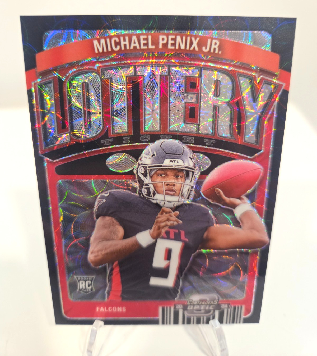 Michael Penix Panini Contenders Optic Lottery Ticket #LTMPJ Black Scope