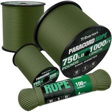 1000ft 500ft 200ft 100ft Paracord Rope 5/32" 4MM 750 Lb Parachute Cord
