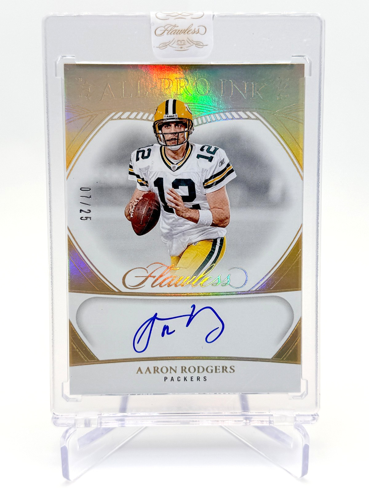 2025 Panini Flawless Aaron Rodgers All-Pro Ink Auto /25 #API-ARS Packers KG